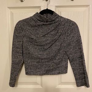 Alice + Olivia chic wool cropped mock neck